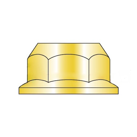 Newport Fasteners Flange Nut, M12-1.75, Class 10, Zinc Yellow, 18 mm Hex Wd, 500 PK 358568